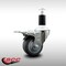 Service Caster 3'' SS Thermoplastic Rubber Swivel 1-3/8'' Expanding Stem Caster Total Lock Brake SCC-SSEXTTL20S314-TPRB-138 - alternate 2